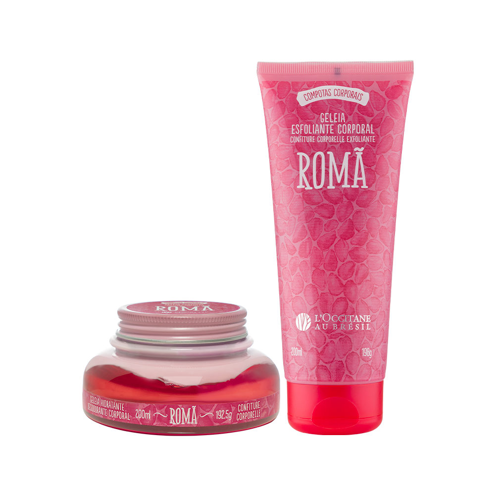Combo Cuidados Romã: Geleia Esfoliante e Geleia Hidratante