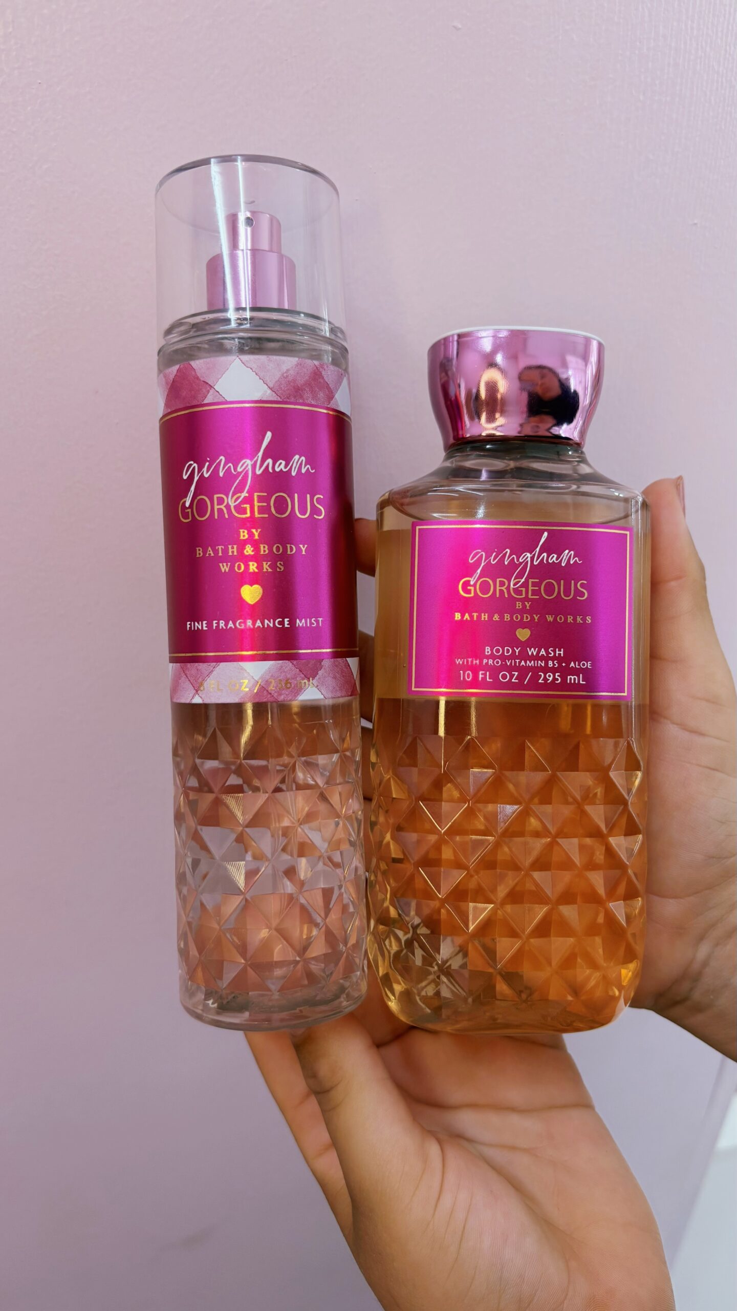kit Bath & Body Works Gingham Gorgeous - Spray Corporal Perfumado - Gel de Banho