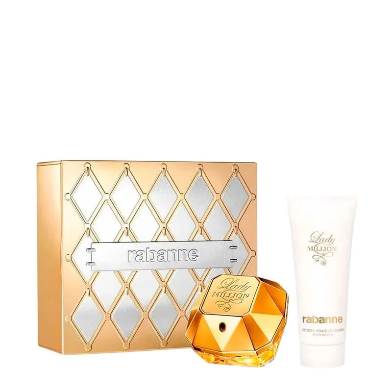 Kit Rabanne Lady Million Feminino - Eau de Parfum 80ml + BL 100ml Kit